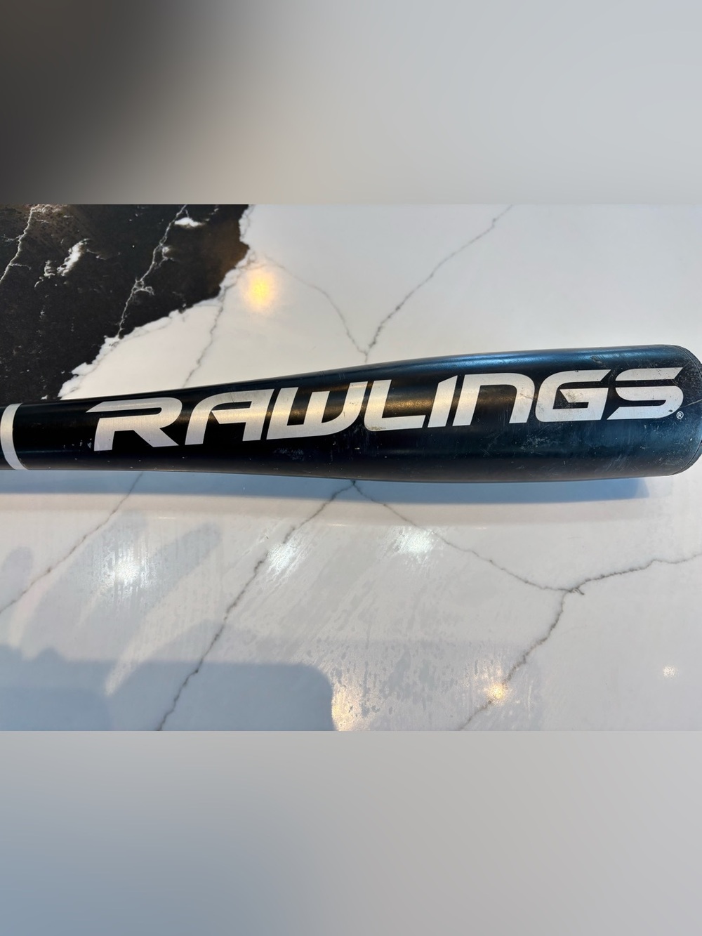 Rawlings Black Y-Ball Big Stick Baseball Bat with White Trim 2 5/8 diameter - Picture 4 of 11
